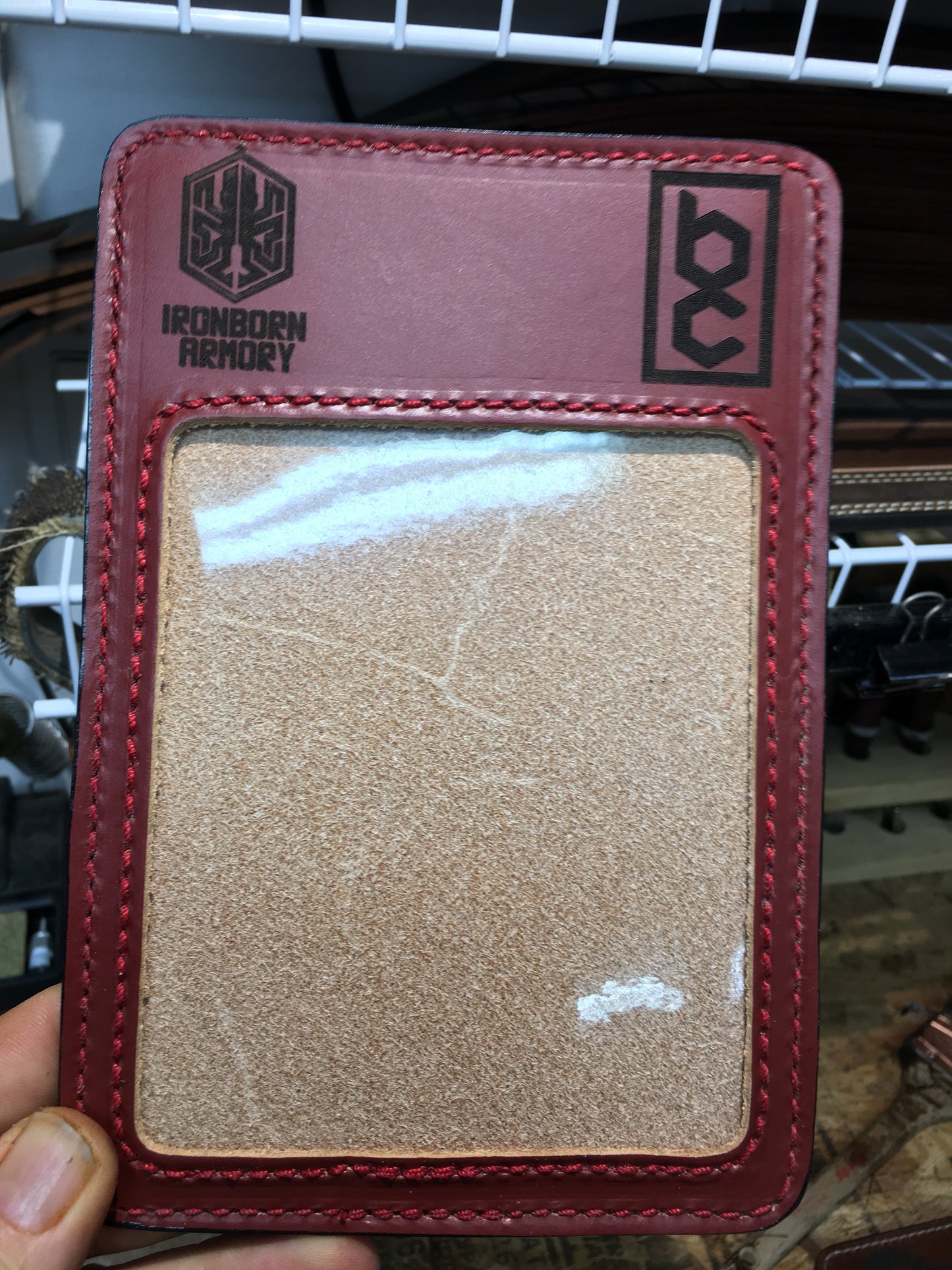 MGL Leather Trade Show Badge Holders