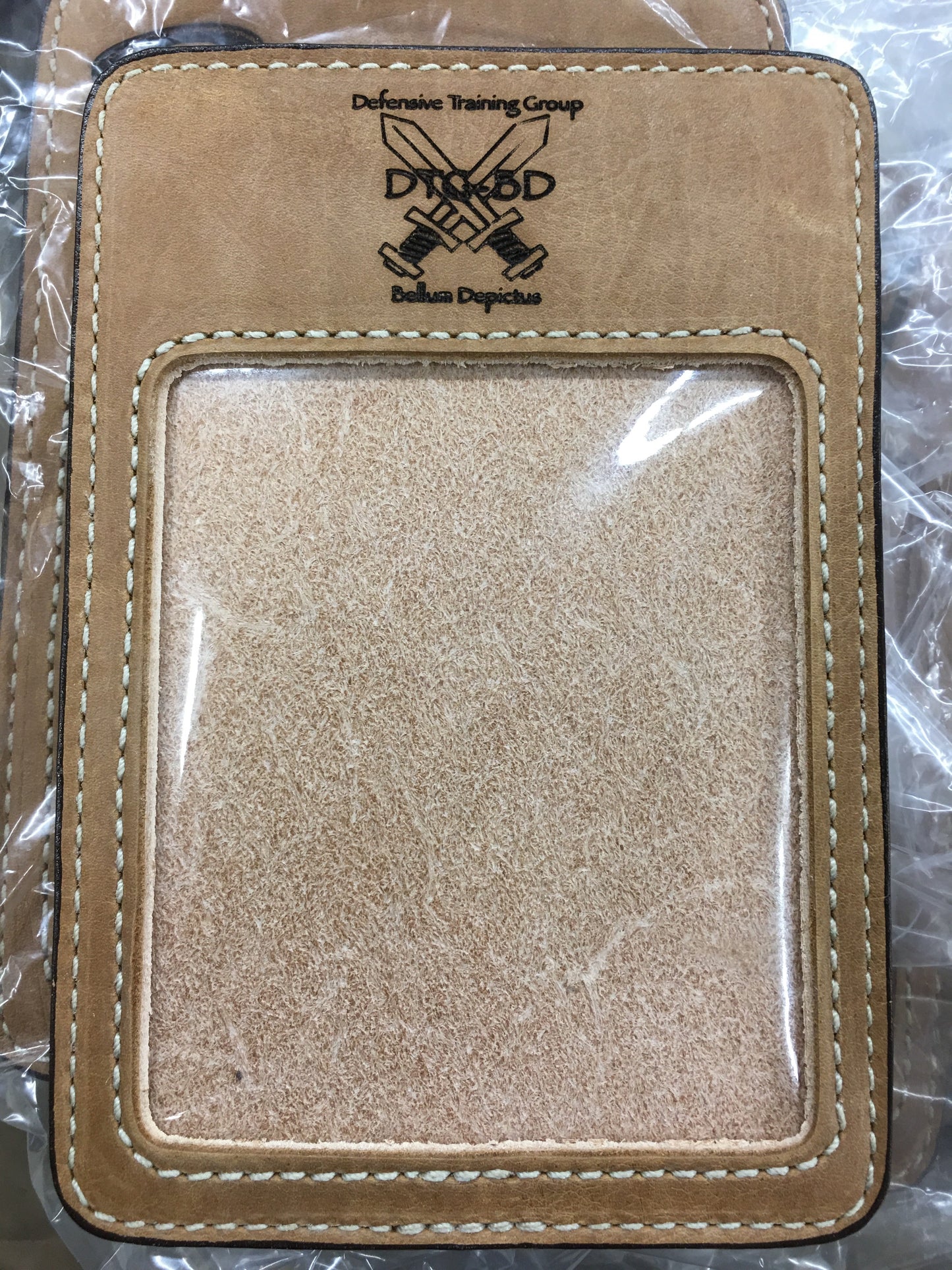 MGL Leather Trade Show Badge Holders