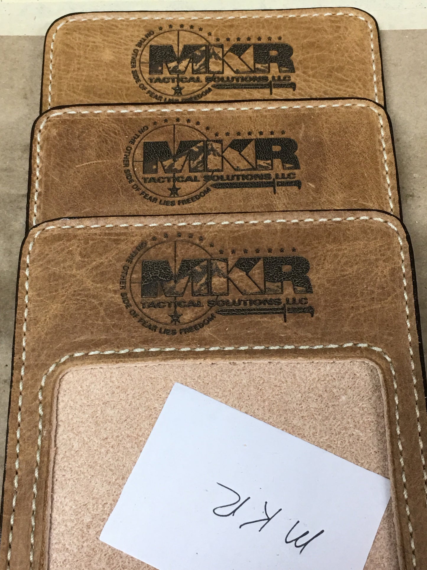 MGL Leather Trade Show Badge Holders