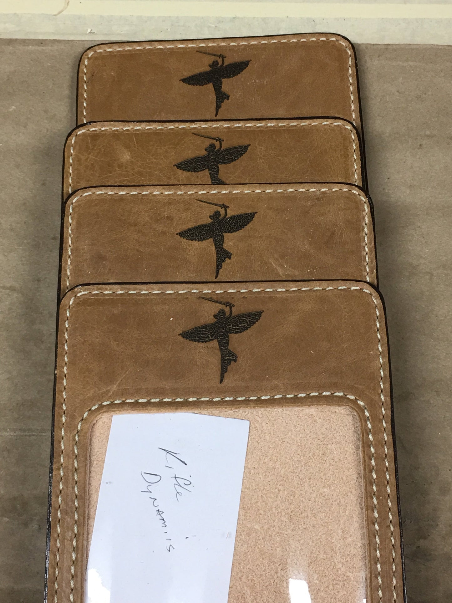 MGL Leather Trade Show Badge Holders