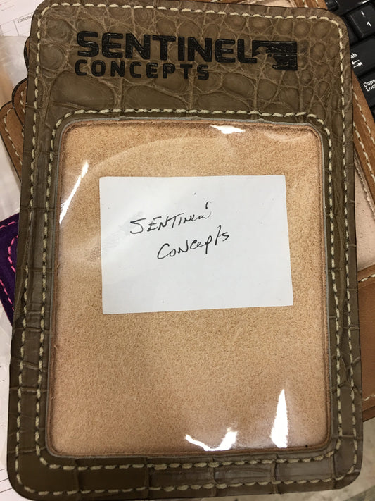 MGL Leather Trade Show Badge Holders