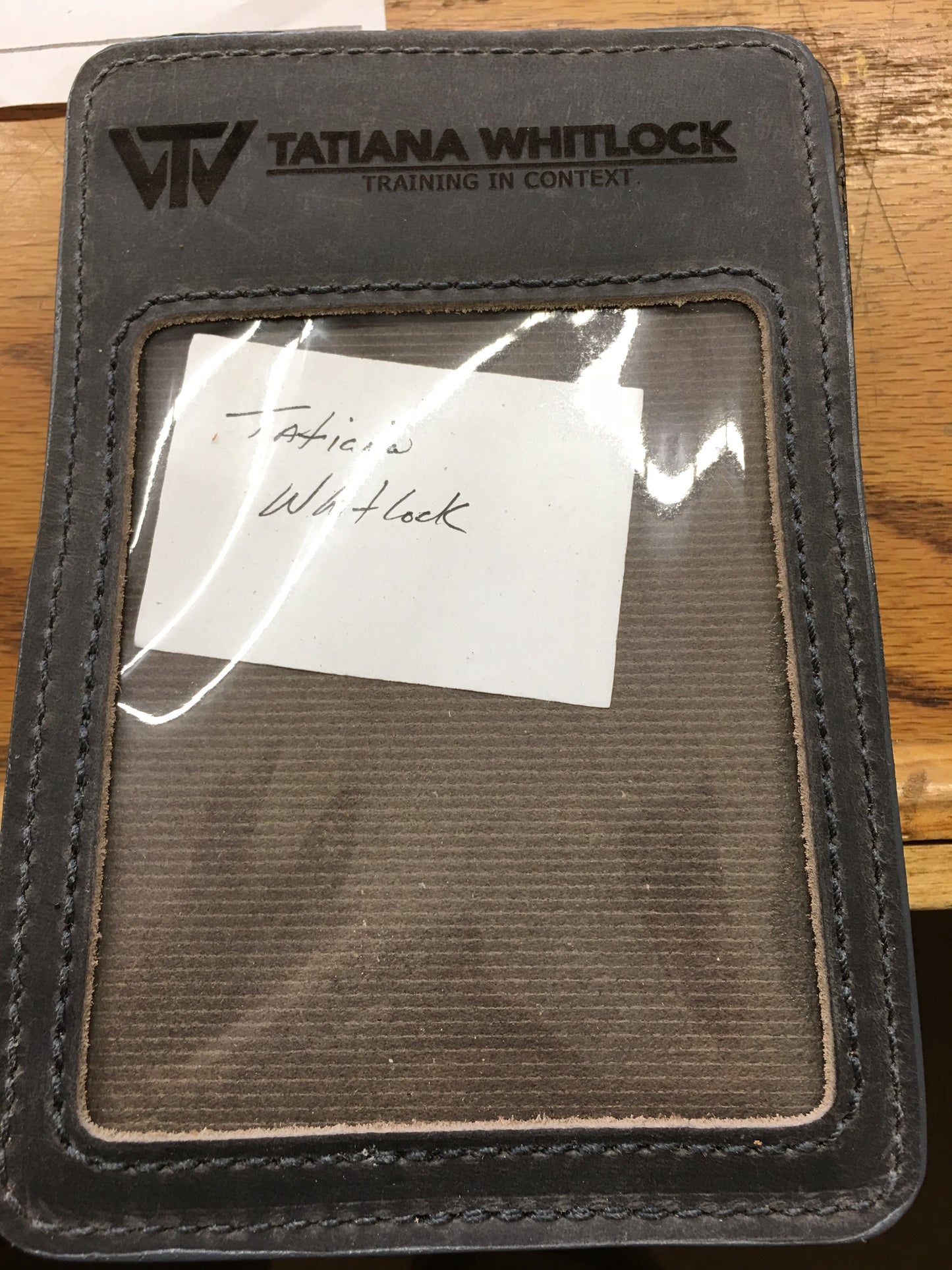 MGL Leather Trade Show Badge Holders