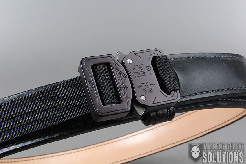 Leather belt with cobra buckle cheap